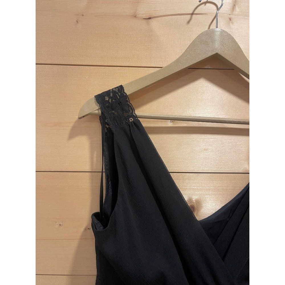NWT Esprit Black Chiffon Dress Sz 14 - Picture 3 of 10